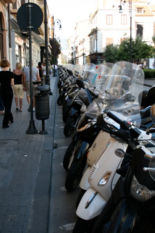 Line of scooters as long as you can see