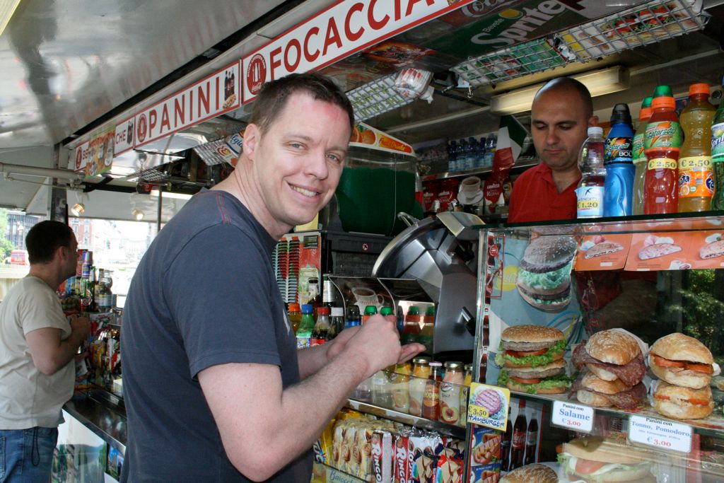 Rob buying water