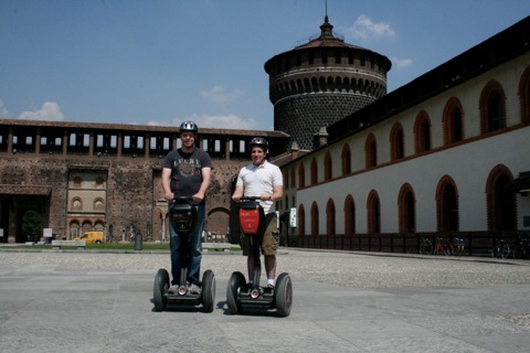 Rob and Myke on Segways