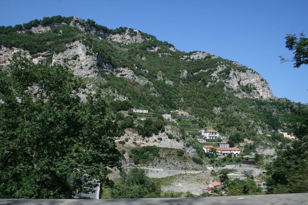 Looking back up the mountain