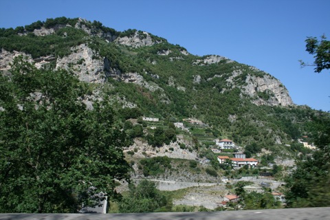 Looking back up the mountain