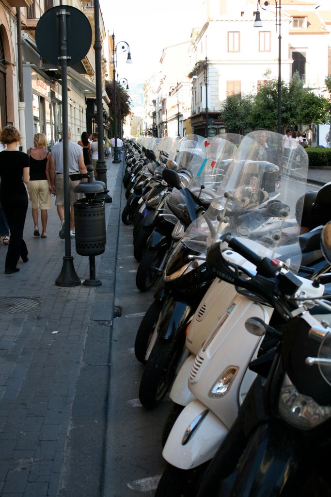 Line of scooters as long as you can see