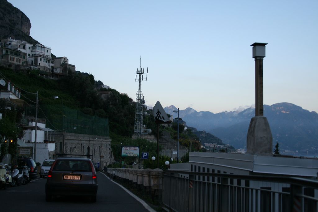 Cell phone and microwave antenna in town