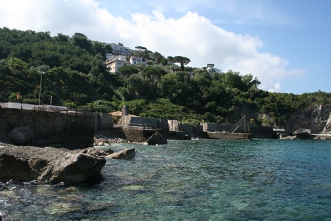 Coast off of Massa Lubrense where we went diving