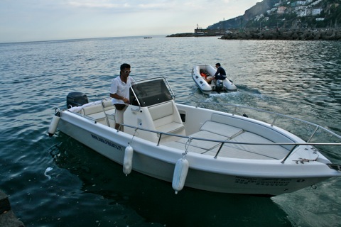 Gioacchino and Andrea take the boats back out