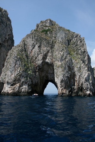 Passage through the middle rock