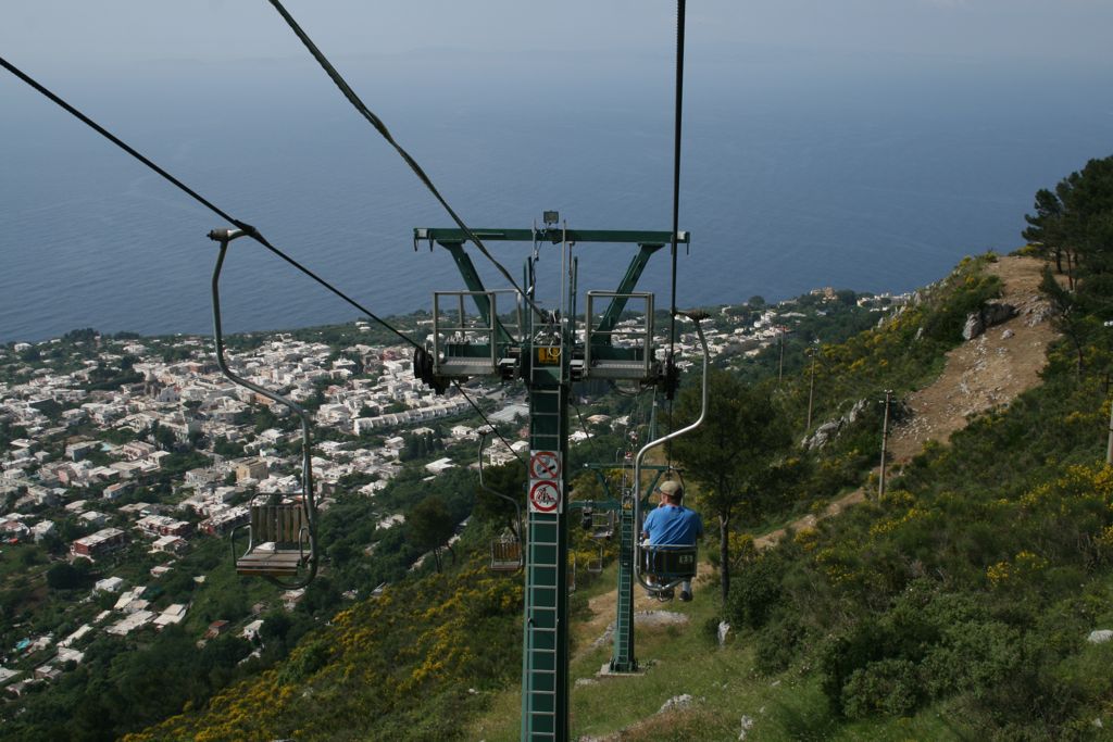 Chair lift going down