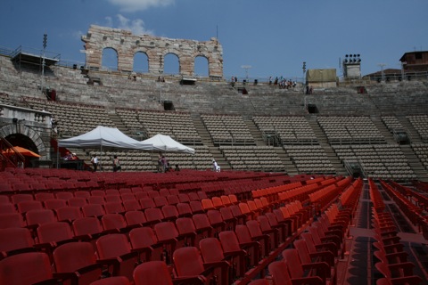 Inside the Verona Colosseum