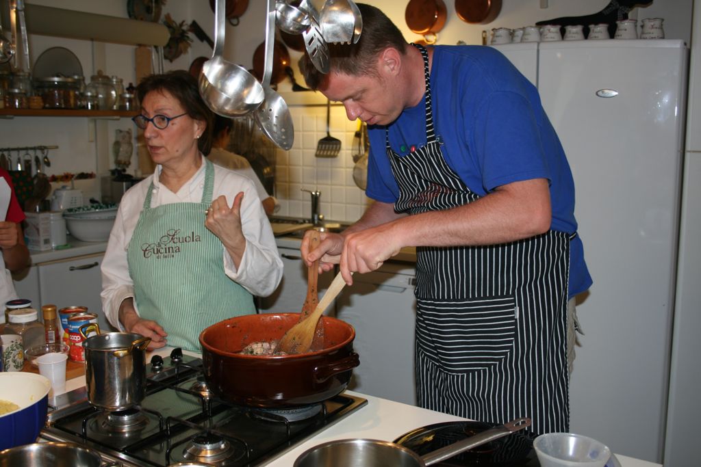 Rob preparing Chicken Scottiglia