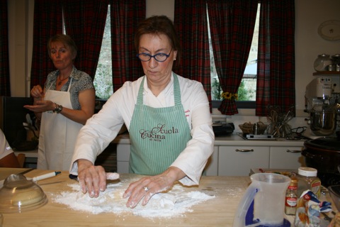 Making Ricciarelli, almond cookies