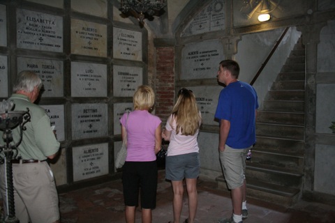 Crypt below the church