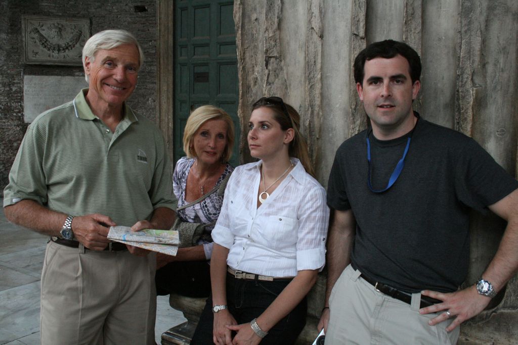 Dad, Mom, Kelly, and Lee at the Pantheon