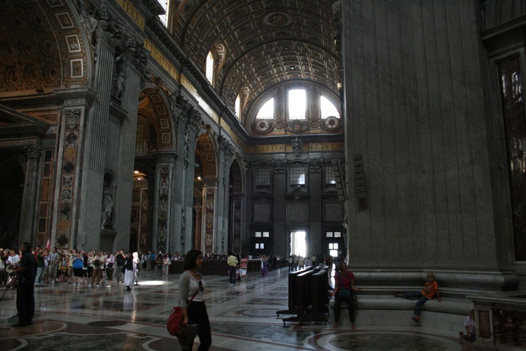 Looking back from the front of the basilique