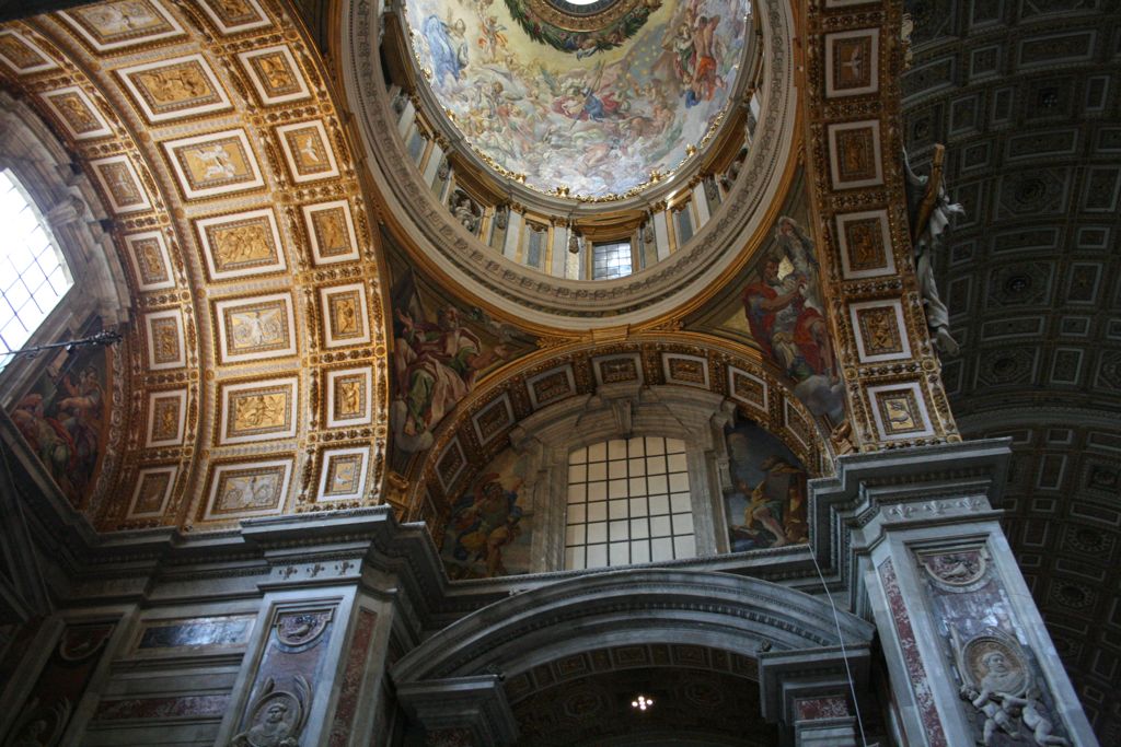 Gold and painted ceiling