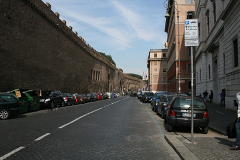 Inside the Vatican wall