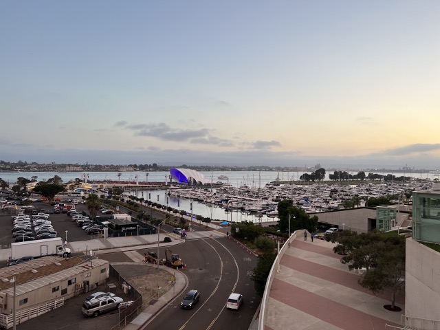 Looking out over the bay