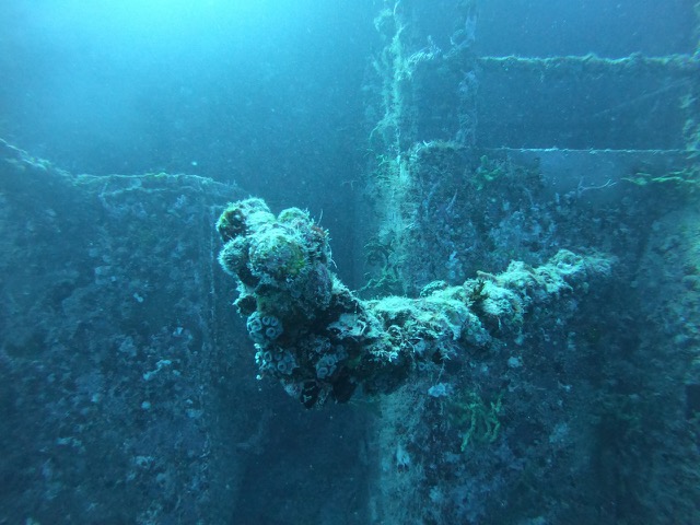 Support beam extending from the Vandenberg