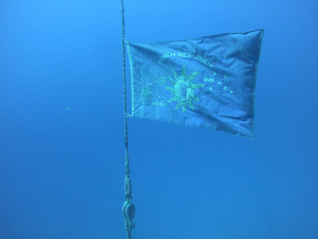 Conch Republic flag at the stern