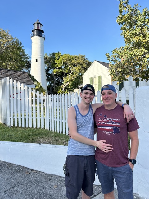 James and Myke at the lighthouse