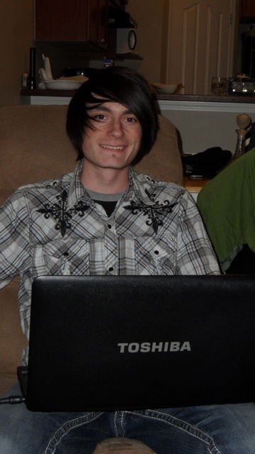 Reid and his laptop