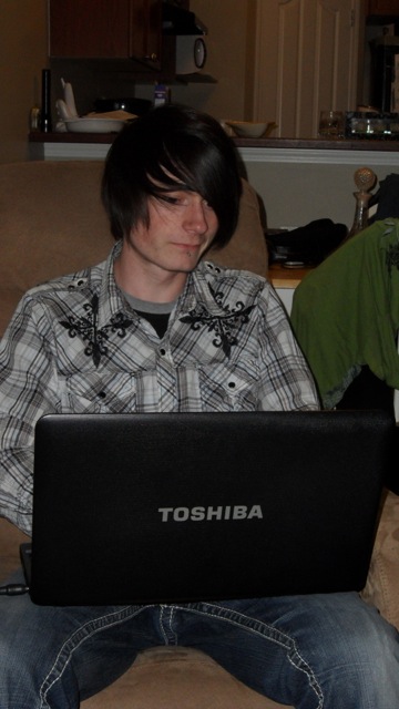 Reid still on his laptop