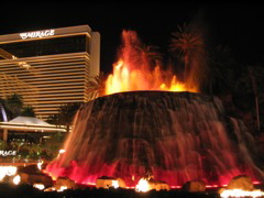 Volcano in front of the Mirage