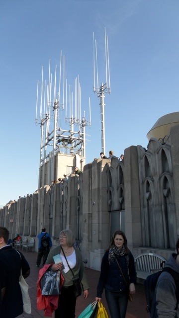 Radio antennas on top of Rockefeller Center