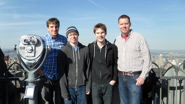 Myke, Jaxon, Ryan, and Rob from Top of the Rock