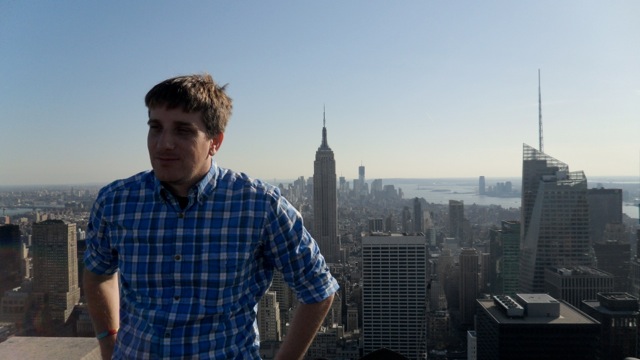 Myke and the Empire State Building from Top of the Rock