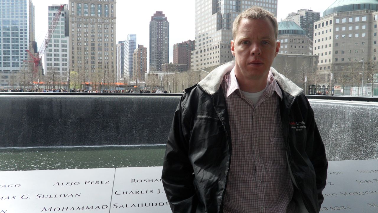 Rob at the WTC Memorial Fountain