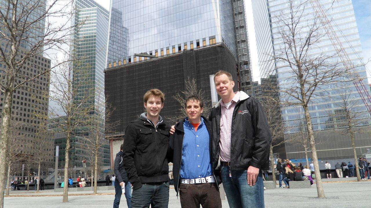 Ryan, Myke, and Rob at the WTC Memorial