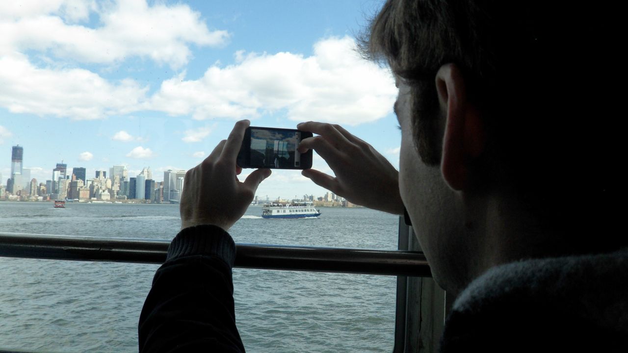 Ryan taking a picture of the skyline