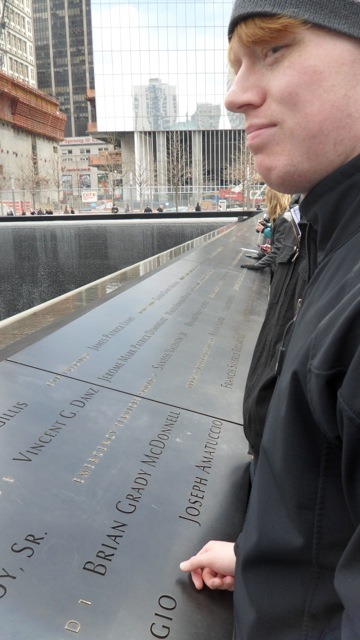 Jaxon at the WTC Memorial