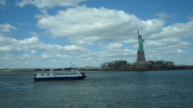 Statue of Liberty with Ferry