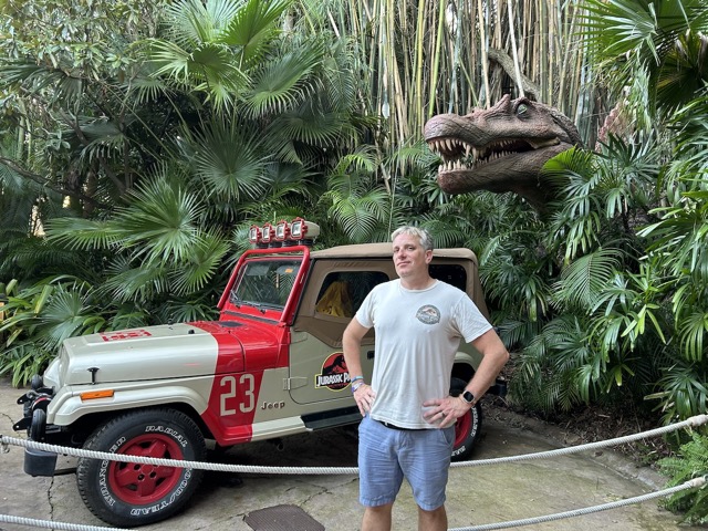 Me with the Jurassic Park Jeep