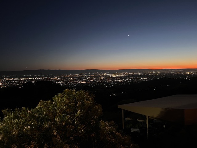 Looking over San Jose at dusk