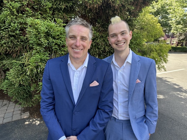 Myke and James at niece Ashley and Alex's wedding