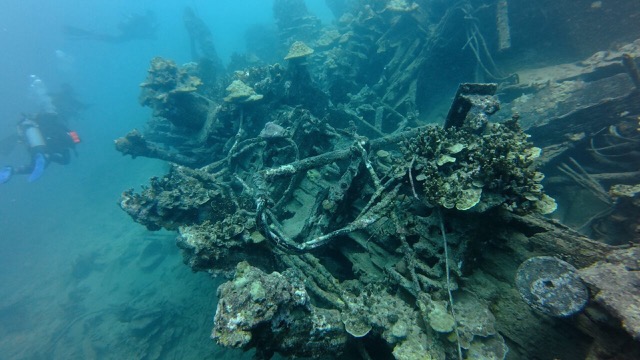 Exploring more of the shipwreck