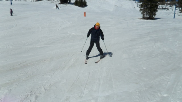 Rob skiing