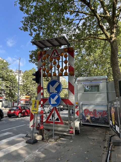 Road construction sign