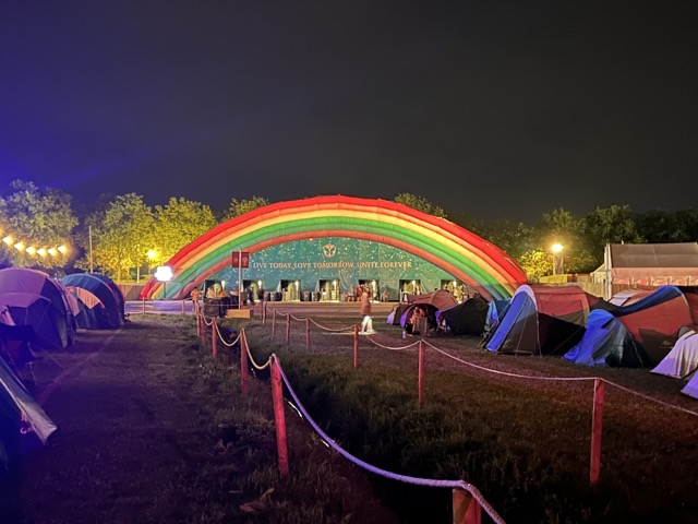 The other entrance to Dreamville had this giant rainbow