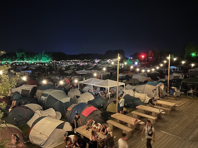 Lots of tents packed together