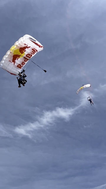 Red Bull Skydive Team landing