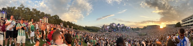 Pano at MainStage with the sunset