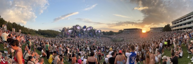 Pano at MainStage with the sunset