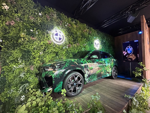 Sponsor BMW had a cool exhibit where you could choose your own adventure in a nature simulator