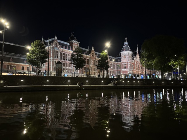 Amsterdam Centraal Train Station from the water