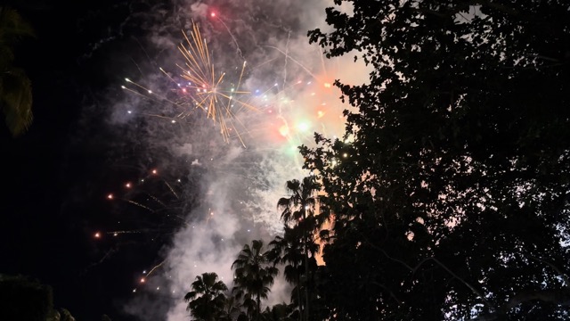 Fireworks ending the show for Friday night