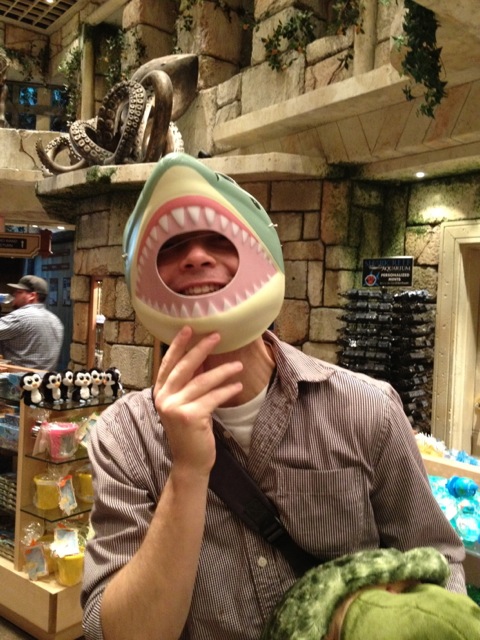 Brian with a shark mask
