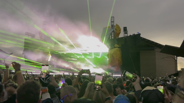 The lasers come out for Tiësto just before sunset